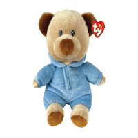a stuffed teddy bear with a tag that says ' ty ' on it