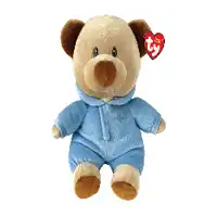 a stuffed teddy bear with a tag that says ' ty ' on it