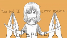 a black and white drawing of a girl with the words " going on her " in the background
