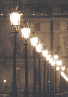 Street Lights Rain GIF