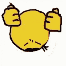 a cartoon drawing of a yellow smiley face with its mouth wide open .