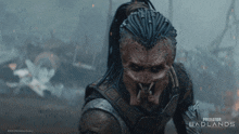 a predator from the movie predator badlands is looking at the camera