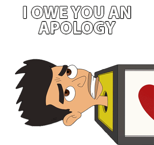 I Owe You An Apology Jay Bilzerian Sticker - I Owe You An Apology Jay Bilzerian Big Mouth Stickers
