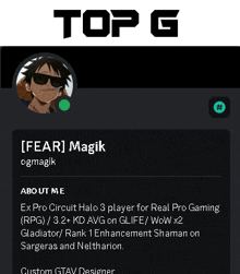 Top G Fear GIF - Top G Fear Magik GIFs