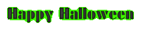the words happy halloween are glowing in the dark