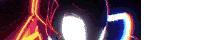 a close up of a person 's face with a red , yellow and blue light coming out of it .