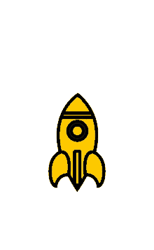rocket rocket start raketenstart yellow illustation