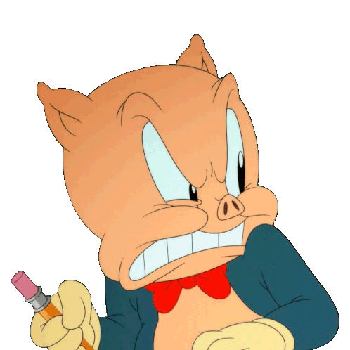 Enojado Porky Sticker - Enojado Porky Looney Tunes Stickers