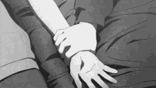 love hold hands hands anime black and white