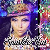 a picture of a woman with the words sparkle star written on it