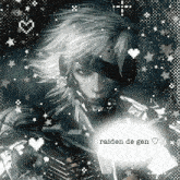 a picture of a man with the words raiden de gen on the bottom