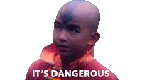 It'S Dangerous Aang Sticker
