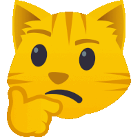 Thinking Cat Sticker - Thinking Cat Joypixels Stickers