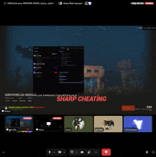 a screen shot of a video game that says sharp cheating on it