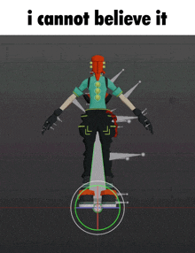 a picture of a video game character with the words " i cannot believe it " below it