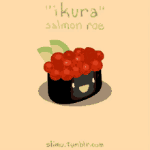 Ikura Sushi GIF - Ikura Sushi Salmon Roe GIFs