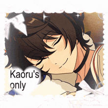 a picture of a boy with kaoru 's only on the bottom