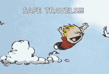 Calvin And Hobbes Safe Travels GIF - Calvin And Hobbes Calvin Safe Travels GIFs