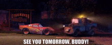 Cars Tow Mater GIF - Cars Tow Mater See You Tomorrow Buddy GIFs
