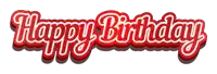 a red sign that says happy birthday on it