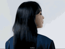 a woman with long black hair has the name byulboeri on the bottom