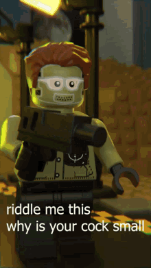 Lego Riddler Cock Small GIF - Lego Riddler Cock Small Riddle Me This GIFs
