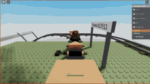 a roller coaster in a video game with the number 11 on the sign