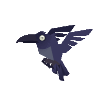 Crow Flying Sticker