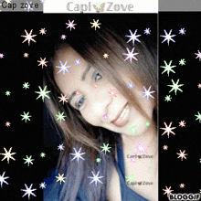 a picture of a woman with a caption of capri zove