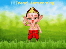 Happy Ganesh Chaturthi Hi Friend GIF - Happy Ganesh Chaturthi Hi Friend I Am Coming GIFs