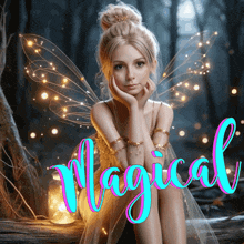 a picture of a fairy with the word magical in the corner