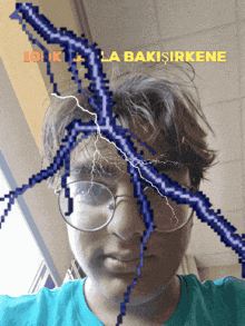 a pixelated image of a person with the words 10k la bakisirkene written on the bottom