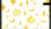 a white background with gold stars and a recording button