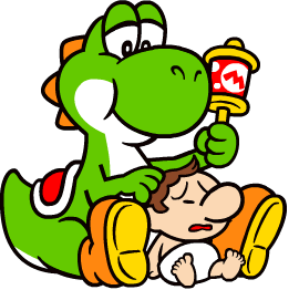 Super Mario Baby Mario Sticker - Super Mario Baby Mario Yoshi Stickers