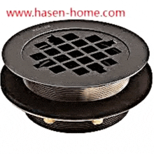 a close up of a shower drain with a grid pattern on it on a white background .
