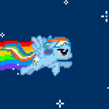 Rainbow Dush Nyan Cat GIF