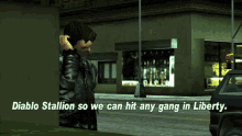 Gtagif Gta One Liners GIF - Gtagif Gta One Liners Diablo Stallion So We Can Hit Any Gang In Liberty GIFs