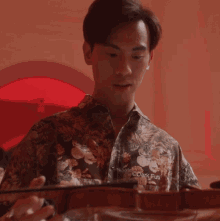 Checking Out The Violin Eddy Chen GIF - Checking Out The Violin Eddy Chen Two Set Violin GIFs