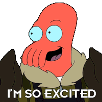 I'M So Excited Zoidberg Sticker - I'M So Excited Zoidberg Billy West Stickers