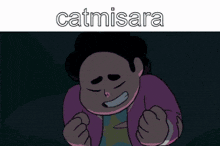 a cartoon character with the name catmisara written above him