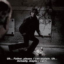 Uh Father Please I Can Explain Actually Maybe I Can'T GIF - Uh Father Please I Can Explain Actually Maybe I Can'T Sam Winchester GIFs