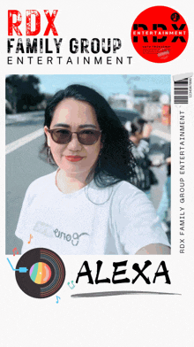 a poster for alexa from rdx family group