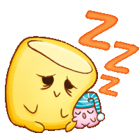 Sleepy Marshmellows Sticker - The Party Marshmallows Tired Sleepy Stickers