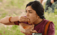 Eating Bhibatsam GIF - Eating Bhibatsam Sita Ramam GIFs