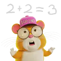 a hamster wearing glasses and a hat that says grind on it