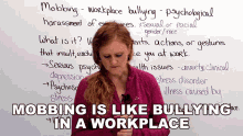 Mobbing Is Like Bullying In A Workplace Ronnie GIF - Mobbing Is Like Bullying In A Workplace Ronnie Learn English With Ronnie GIFs