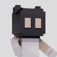 a 3d model of a person with a black head
