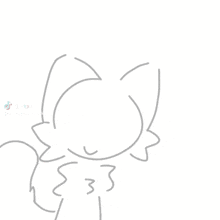 a drawing of a cat with blood coming out of its mouth .