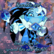 a picture of a cartoon character says sparkle on don t forget to spread lies and decals