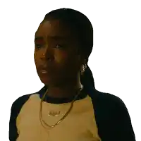 a woman wearing a necklace that says ' snoop dogg ' on it